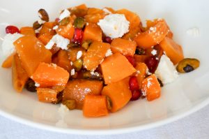 Roasted Butternut Squash With Pomegranate and Pistachio