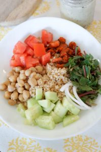 Bulgur Bowls with Tahini Dressing