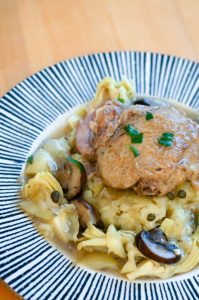 Instant Pot Chicken with Mushrooms, Leeks, and Artichokes