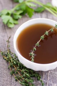 Instant Pot Miso Mushroom Broth is flavorful and easy to make using only fresh ingredients. #vegan #gf #glutenfree #instantpot #mushroombroth