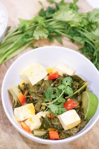 Vegan Thai Coconut Curry is an easy, bold, flavorful one pot meal that's perfect for weeknights! #vegan #plantbased #thaicurry
