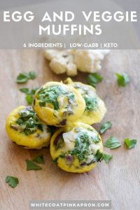 Egg and Veggie Muffins are an easy, low-carb, kid-friendly breakfast that you can adapt for your family. Vegetarian, keto-friendly, 6-ingredients, and endless possibilities.  #eggmuffins #vegetarianbreakfast #ketobreakfast