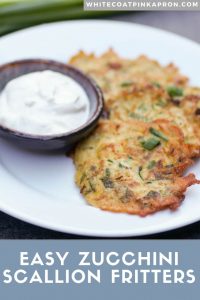Easy Zucchini Scallion Fritters are one of the best ways to use up all of your seasonal CSA produce! With only 6 ingredients, this prep-ahead recipe is perfect for summer.